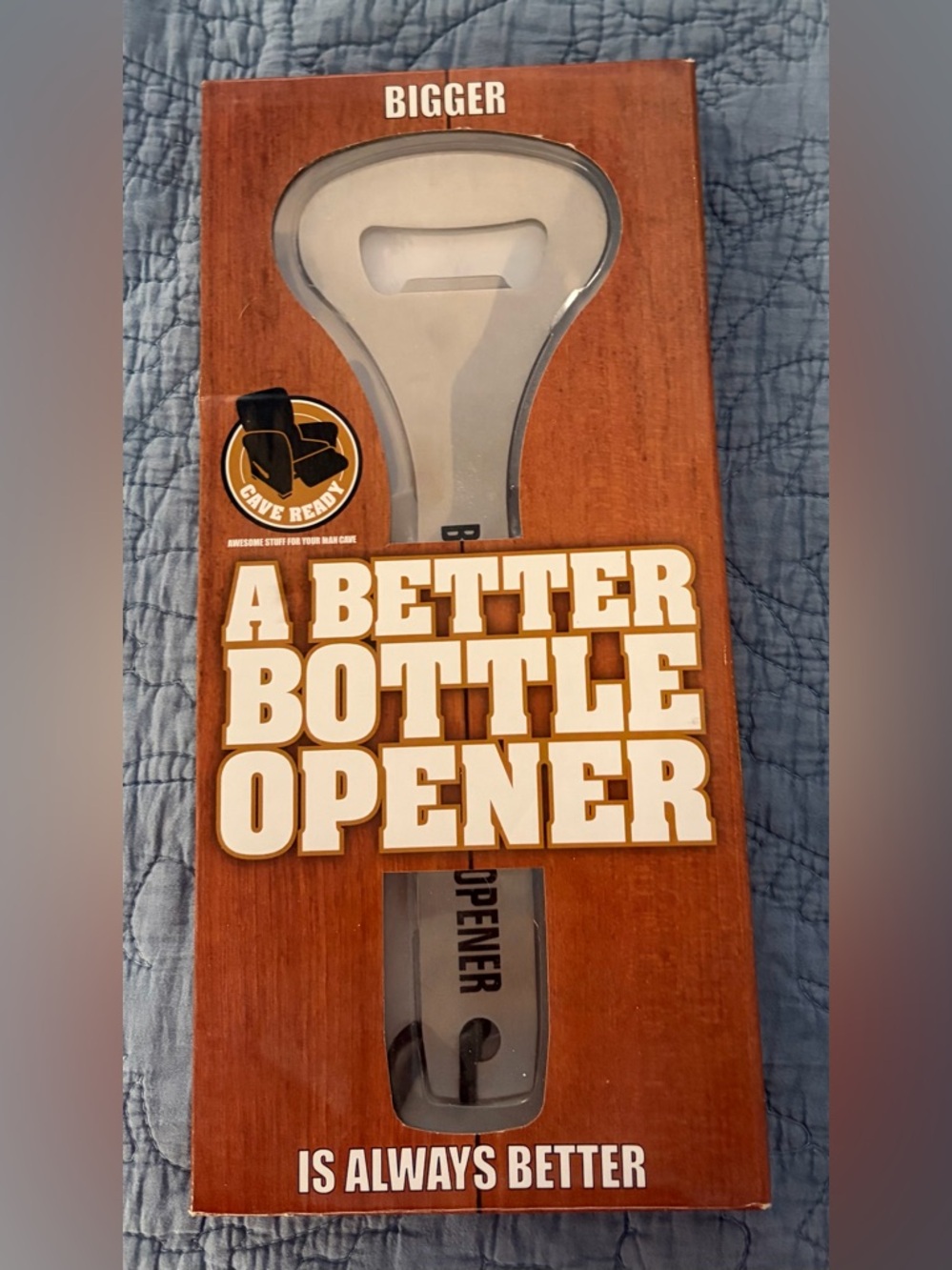 NIB Huge Metal Bigger Better Bottle Opener
